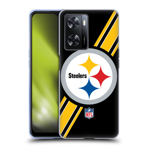 NFL Pittsburgh Steelers Logo Stripes Soft Gel Case for OPPO A57s