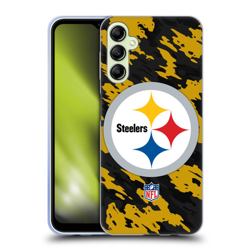 NFL Pittsburgh Steelers Logo Camou Soft Gel Case for Samsung Galaxy A14 5G