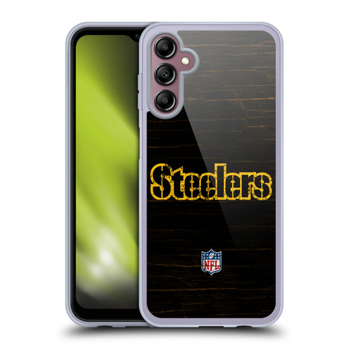 NFL Pittsburgh Steelers Logo Distressed Look Soft Gel Case for Samsung Galaxy A14 5G NFL Pittsburgh Steelers Logo Distressed Look Soft Gel Case for Samsung Galaxy A14 5G