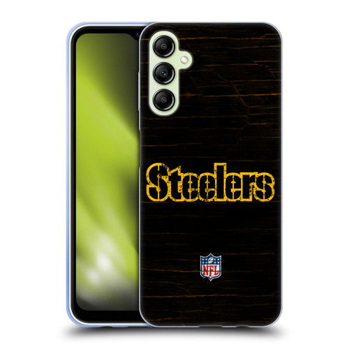 NFL Pittsburgh Steelers Logo Distressed Look Soft Gel Case for Samsung Galaxy A14 5G