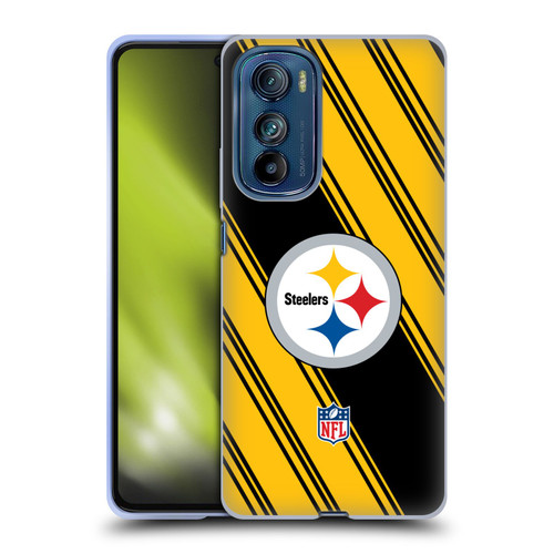 NFL Pittsburgh Steelers Artwork Stripes Soft Gel Case for Motorola Edge 30