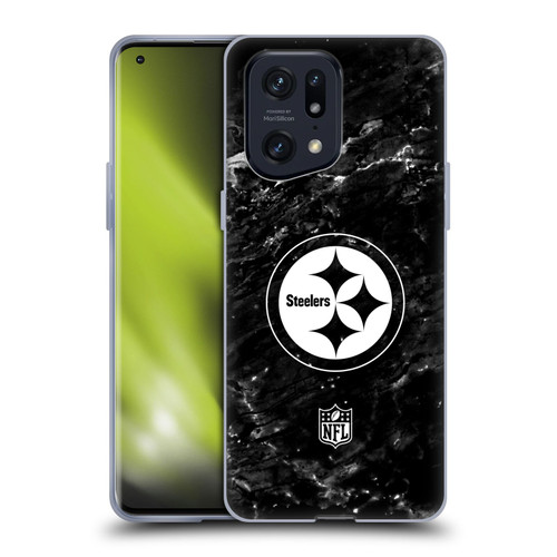 NFL Pittsburgh Steelers Artwork Marble Soft Gel Case for OPPO Find X5 Pro