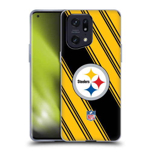 NFL Pittsburgh Steelers Artwork Stripes Soft Gel Case for OPPO Find X5 Pro