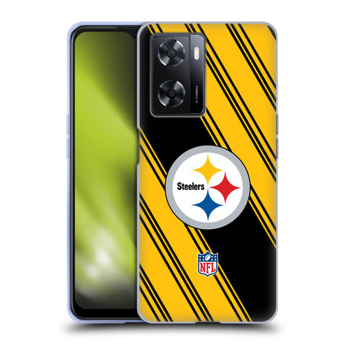 NFL Pittsburgh Steelers Artwork Stripes Soft Gel Case for OPPO A57s