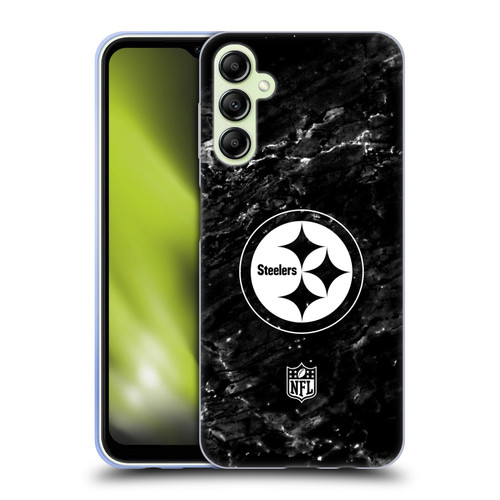 NFL Pittsburgh Steelers Artwork Marble Soft Gel Case for Samsung Galaxy A14 5G