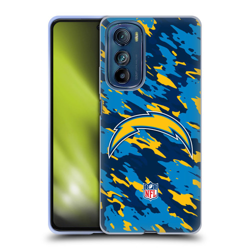 NFL Los Angeles Chargers Logo Camou Soft Gel Case for Motorola Edge 30