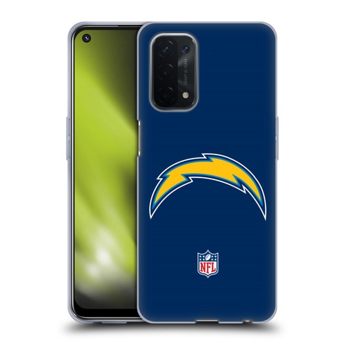 NFL Los Angeles Chargers Logo Plain Soft Gel Case for OPPO A54 5G
