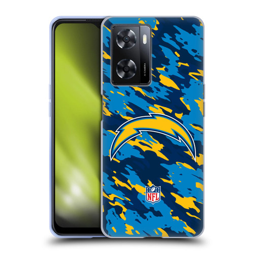 NFL Los Angeles Chargers Logo Camou Soft Gel Case for OPPO A57s