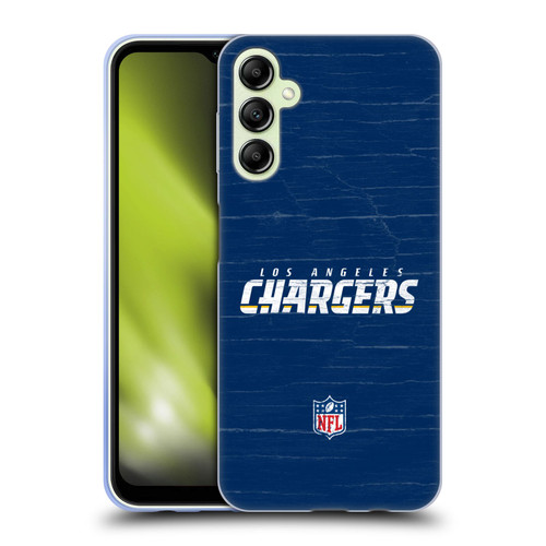 NFL Los Angeles Chargers Logo Distressed Look Soft Gel Case for Samsung Galaxy A14 5G