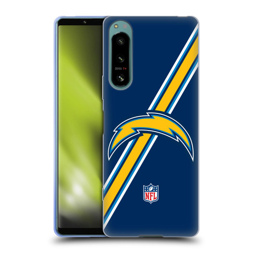 NFL Los Angeles Chargers Logo Stripes Soft Gel Case for Sony Xperia 5 IV