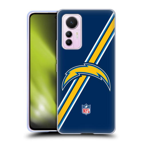 NFL Los Angeles Chargers Logo Stripes Soft Gel Case for Xiaomi 12 Lite
