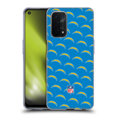 NFL Los Angeles Chargers Artwork Patterns Soft Gel Case for OPPO A54 5G