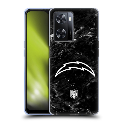 NFL Los Angeles Chargers Artwork Marble Soft Gel Case for OPPO A57s