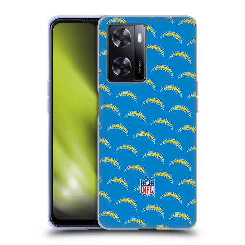 NFL Los Angeles Chargers Artwork Patterns Soft Gel Case for OPPO A57s