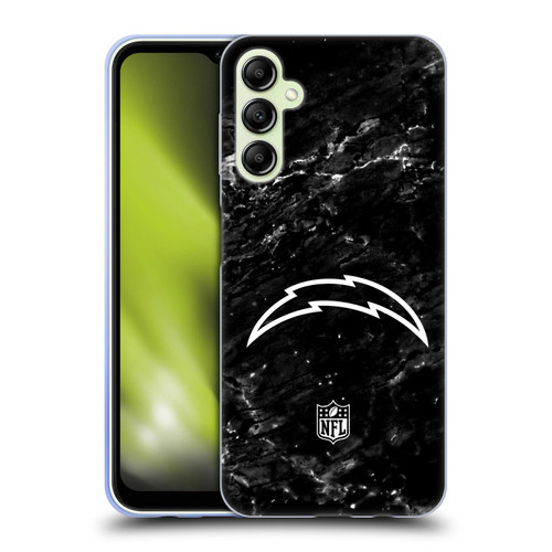 NFL Los Angeles Chargers Artwork Marble Soft Gel Case for Samsung Galaxy A14 5G