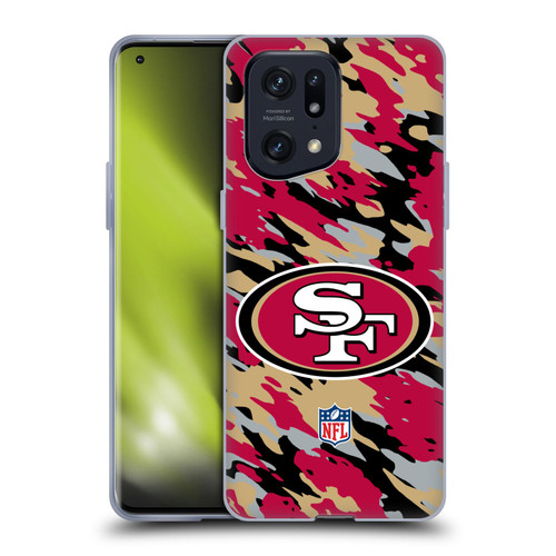 NFL San Francisco 49Ers Logo Camou Soft Gel Case for OPPO Find X5 Pro