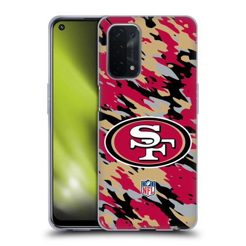 NFL San Francisco 49Ers Logo Camou Soft Gel Case for OPPO A54 5G