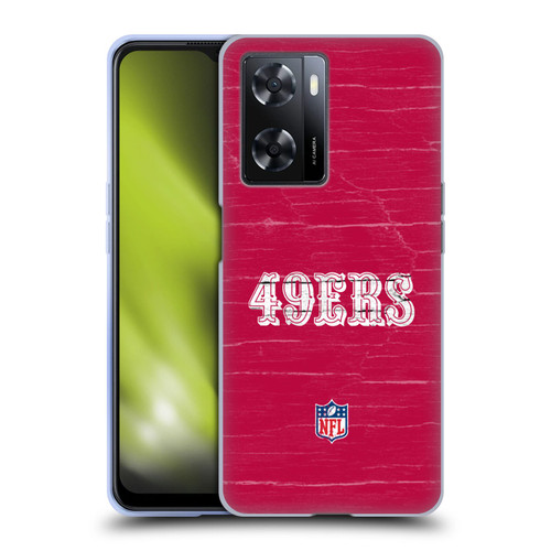 NFL San Francisco 49Ers Logo Distressed Look Soft Gel Case for OPPO A57s