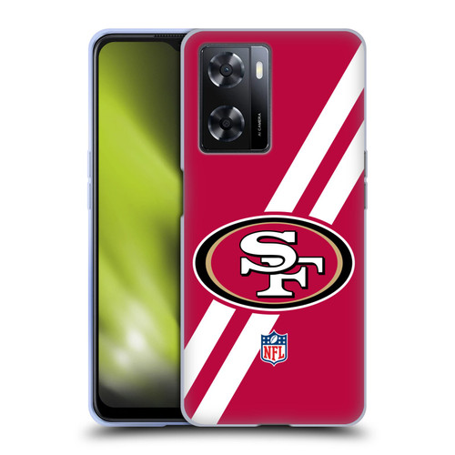 NFL San Francisco 49Ers Logo Stripes Soft Gel Case for OPPO A57s
