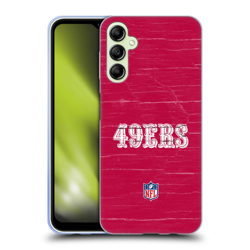 NFL San Francisco 49Ers Logo Distressed Look Soft Gel Case for Samsung Galaxy A14 5G