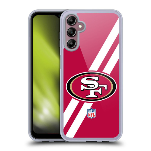 NFL San Francisco 49Ers Logo Stripes Soft Gel Case for Samsung Galaxy A14 5G