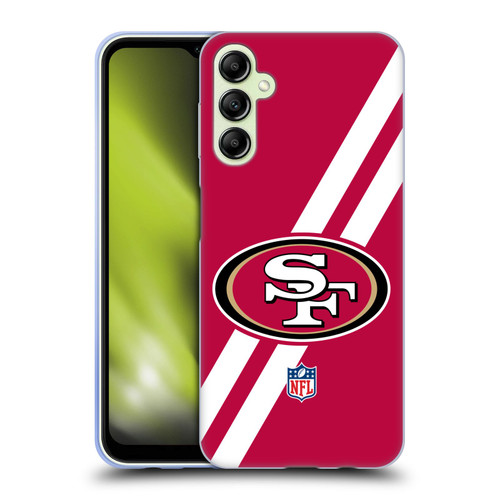 NFL San Francisco 49Ers Logo Stripes Soft Gel Case for Samsung Galaxy A14 5G