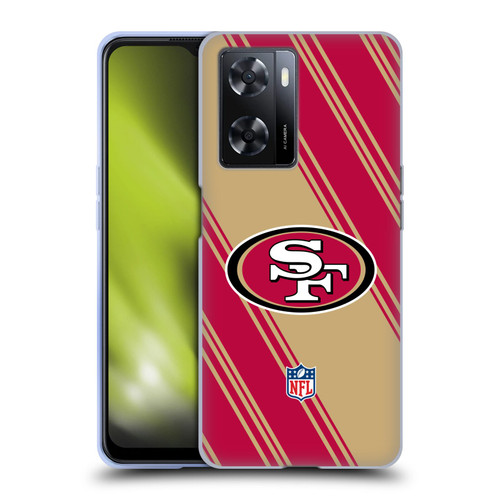 NFL San Francisco 49ers Artwork Stripes Soft Gel Case for OPPO A57s