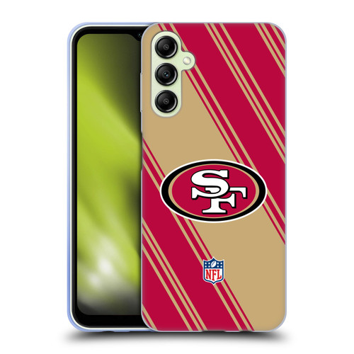 NFL San Francisco 49ers Artwork Stripes Soft Gel Case for Samsung Galaxy A14 5G
