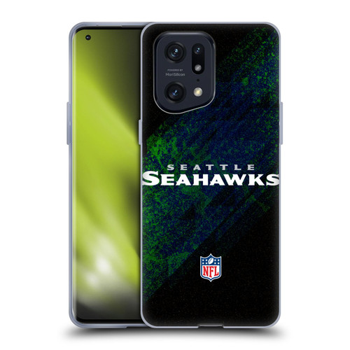 NFL Seattle Seahawks Logo Blur Soft Gel Case for OPPO Find X5 Pro