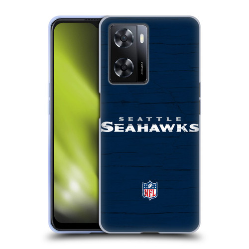 NFL Seattle Seahawks Logo Distressed Look Soft Gel Case for OPPO A57s