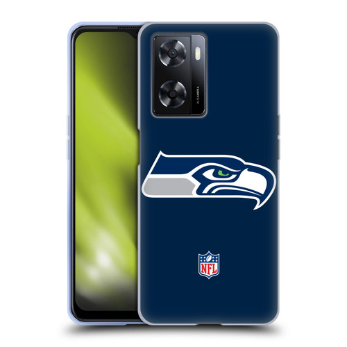 NFL Seattle Seahawks Logo Plain Soft Gel Case for OPPO A57s