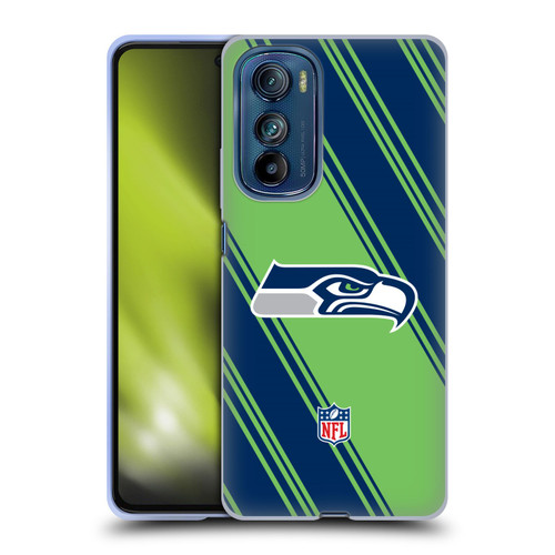 NFL Seattle Seahawks Artwork Stripes Soft Gel Case for Motorola Edge 30