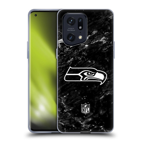 NFL Seattle Seahawks Artwork Marble Soft Gel Case for OPPO Find X5 Pro