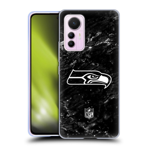 NFL Seattle Seahawks Artwork Marble Soft Gel Case for Xiaomi 12 Lite