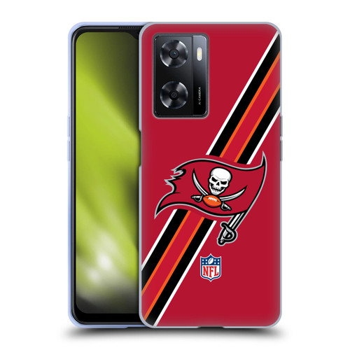 NFL Tampa Bay Buccaneers Logo Stripes Soft Gel Case for OPPO A57s
