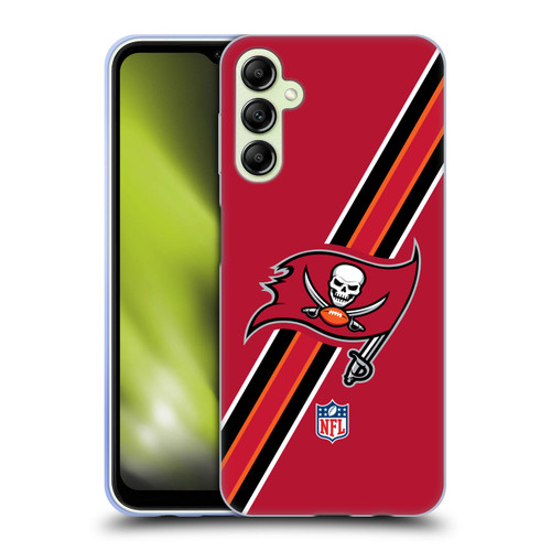 NFL Tampa Bay Buccaneers Logo Stripes Soft Gel Case for Samsung Galaxy A14 5G