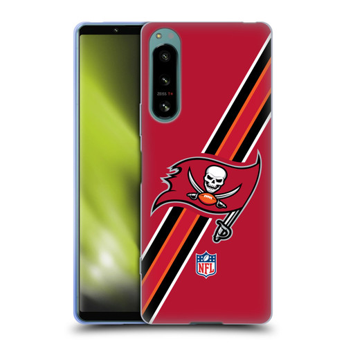 NFL Tampa Bay Buccaneers Logo Stripes Soft Gel Case for Sony Xperia 5 IV