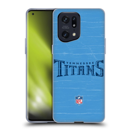 NFL Tennessee Titans Logo Distressed Look Soft Gel Case for OPPO Find X5 Pro