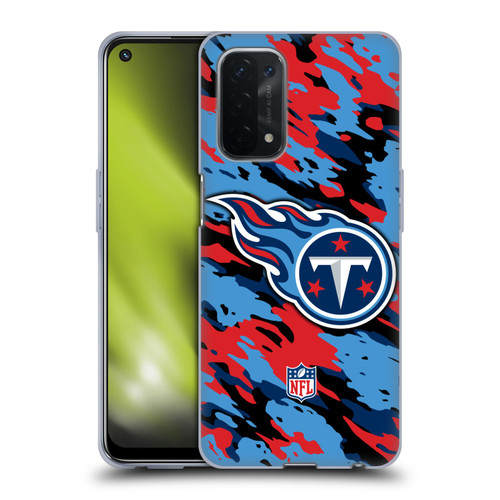 NFL Tennessee Titans Logo Camou Soft Gel Case for OPPO A54 5G