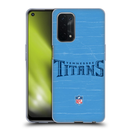 NFL Tennessee Titans Logo Distressed Look Soft Gel Case for OPPO A54 5G