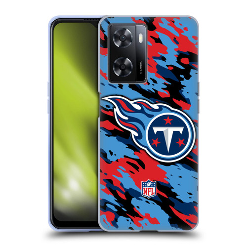 NFL Tennessee Titans Logo Camou Soft Gel Case for OPPO A57s