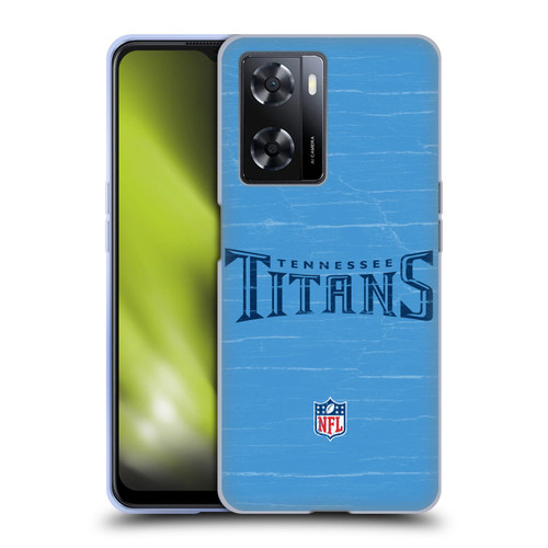 NFL Tennessee Titans Logo Distressed Look Soft Gel Case for OPPO A57s
