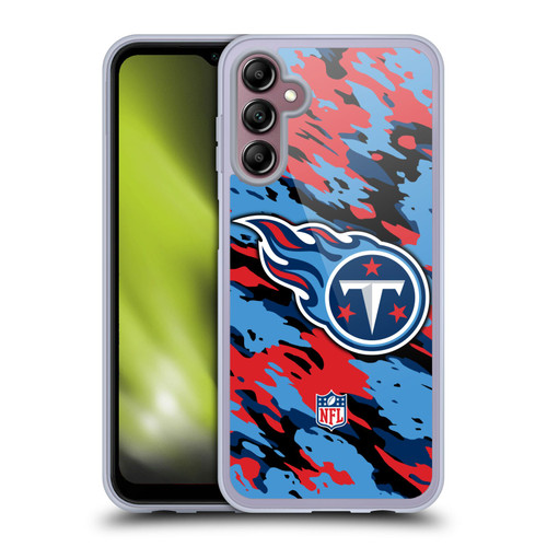 NFL Tennessee Titans Logo Camou Soft Gel Case for Samsung Galaxy A14 5G