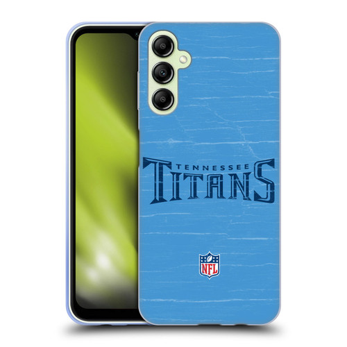 NFL Tennessee Titans Logo Distressed Look Soft Gel Case for Samsung Galaxy A14 5G