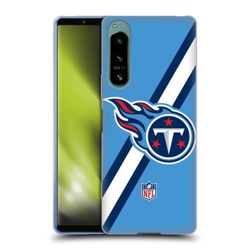 NFL Tennessee Titans Logo Stripes Soft Gel Case for Sony Xperia 5 IV
