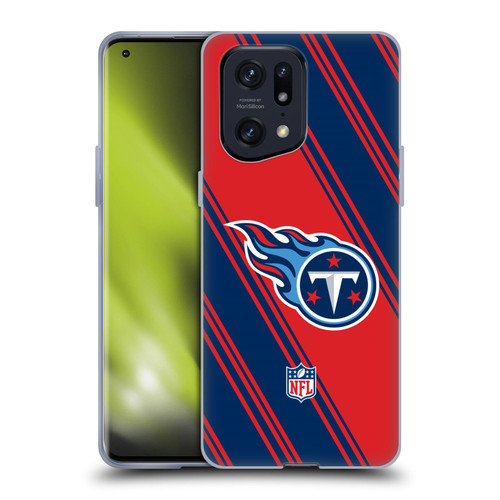 NFL Tennessee Titans Artwork Stripes Soft Gel Case for OPPO Find X5 Pro