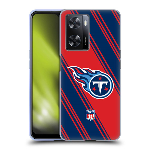 NFL Tennessee Titans Artwork Stripes Soft Gel Case for OPPO A57s