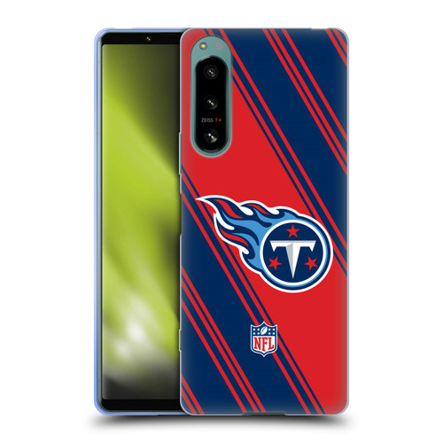 NFL Tennessee Titans Artwork Stripes Soft Gel Case for Sony Xperia 5 IV