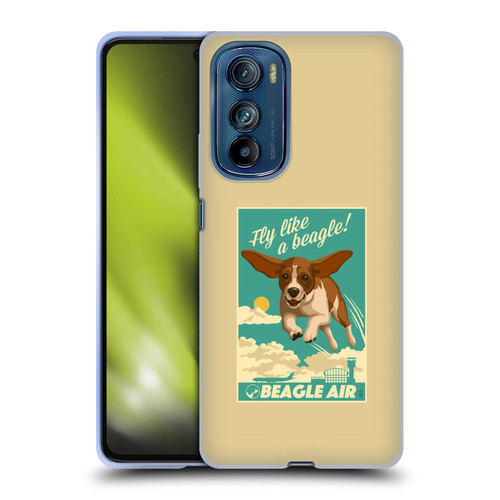 Lantern Press Dog Collection Fly Like A Beagle Soft Gel Case for Motorola Edge 30