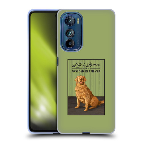 Lantern Press Dog Collection Life Is Better With A Golden Retriever Soft Gel Case for Motorola Edge 30